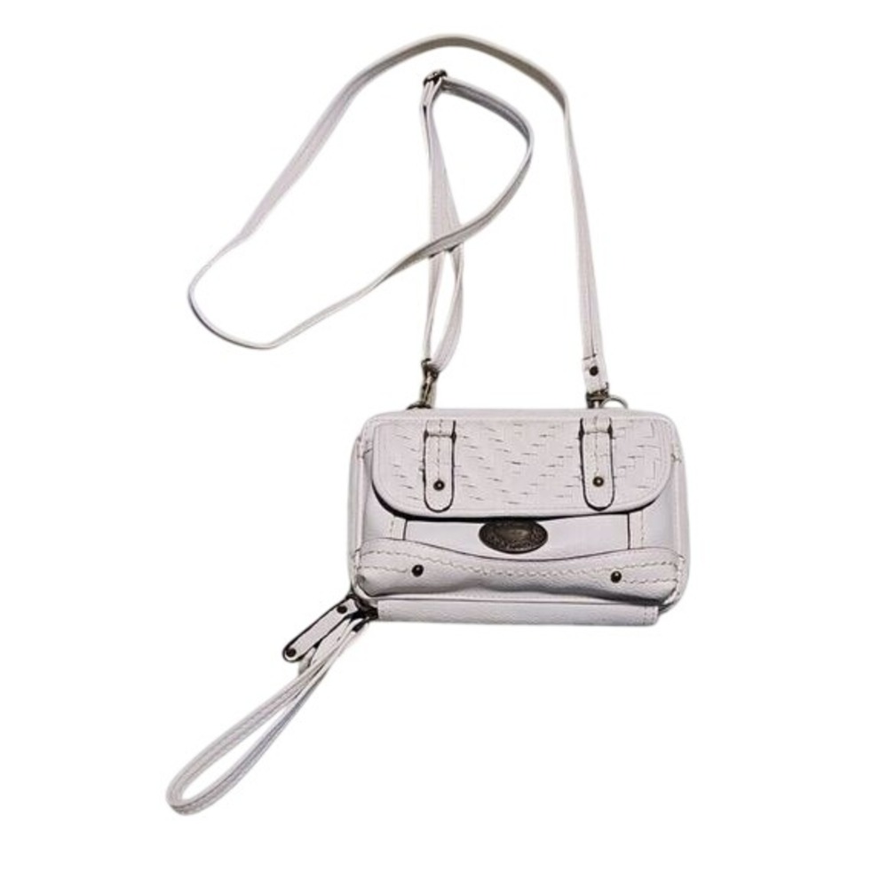 BDG‎ Crossbody Wallet Clutch Bag with Wristlet Strap Small Purse white